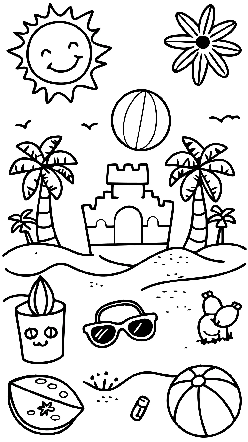 summer coloring pages printable free